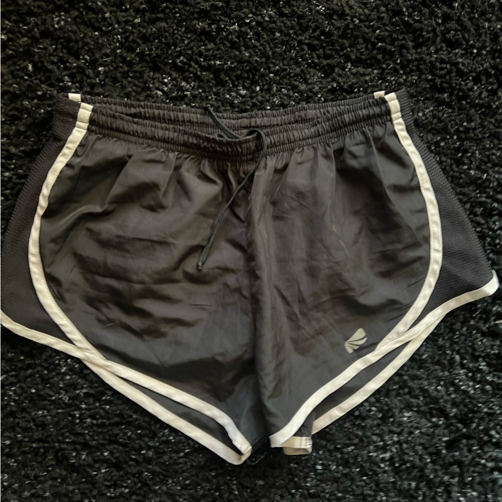 Marika Black Athletic Shorts with White Trim